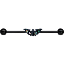 14G Flying Black Bat Industrial Barbell 38mm