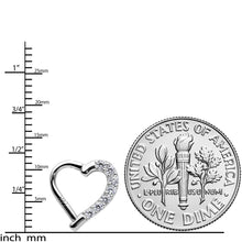 16G 5/16 14k White Gold CZ Paved Ultra Luxe Left Hinged Heart Segment Ring