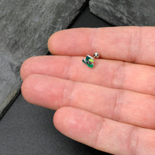 16G 1/4 Glitter Top Hat Shamrock Cartilage Tragus Earring