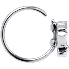 20G 5/16 Clear CZ Gem Mesmerizing Ocean Sea Shell Magic Nose Hoop