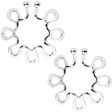 Trippy Flower Clip On Fake Nipple Ring Set