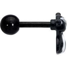 16G 1/4 Black Funky Skunk Cartilage Tragus Earring