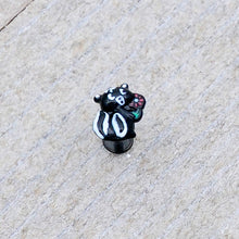 16G 5/16 Black Funky Skunk Labret Monroe Tragus
