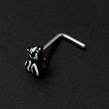 20G 7mm Funky Skunk L Shape Nose Ring