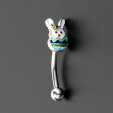 16G 5/16 Easter Egg Bunny Curved Eyebrow Ring