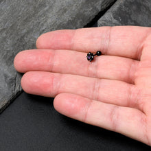 16G 1/4 Purple Gem Black Scrolling Hearts Cartilage Tragus Earring