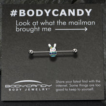 14G Easter Egg Bunny Industrial Barbell 38mm