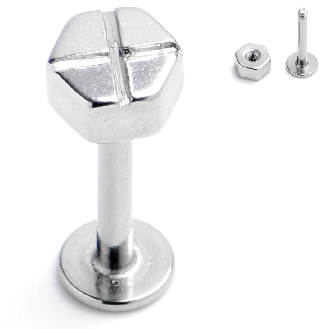 16G 5/16 Optical Illusion Screw Phillips Head Labret Monroe Tragus