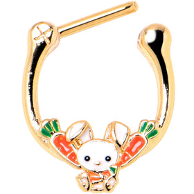 16G 5/16 Gold Tone Cutie Easter Bunny Cartilage Clicker