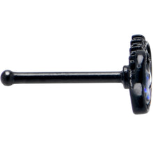 20G 7mm Aurora Gem Black Saturn Space Moon Nose Bone
