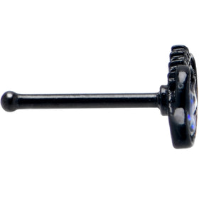 20G 7mm Aurora Gem Black Saturn Space Moon Nose Bone