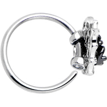 20G 5/16 Clear CZ Gem Heart of Spider Nose Hoop