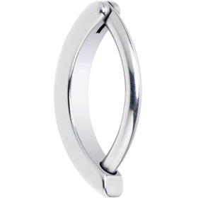 14G 1/2 316L Surgical Steel Smooth Style Hinged Hoop Belly Ring