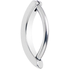 14G 1/2 Implant Grade Titanium CZ Paved Hinged Hoop Belly Ring