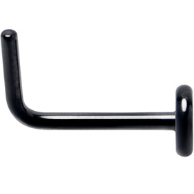 20G 1/4 Black ASTM F-136 Implant Grade Titanium 3mm Disc End L Shape Nose Ring