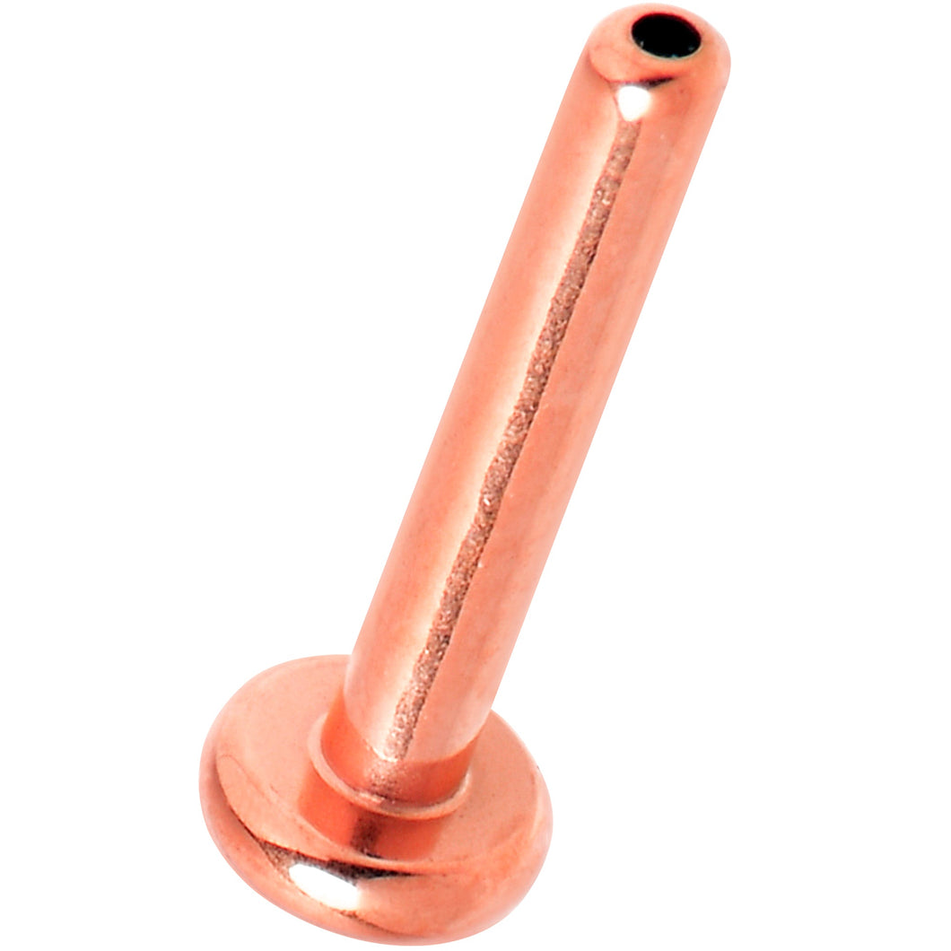 16G 5/16 Rosy Hue ASTM F-136 Implant Grade Titanium Threadless Post Only Labret