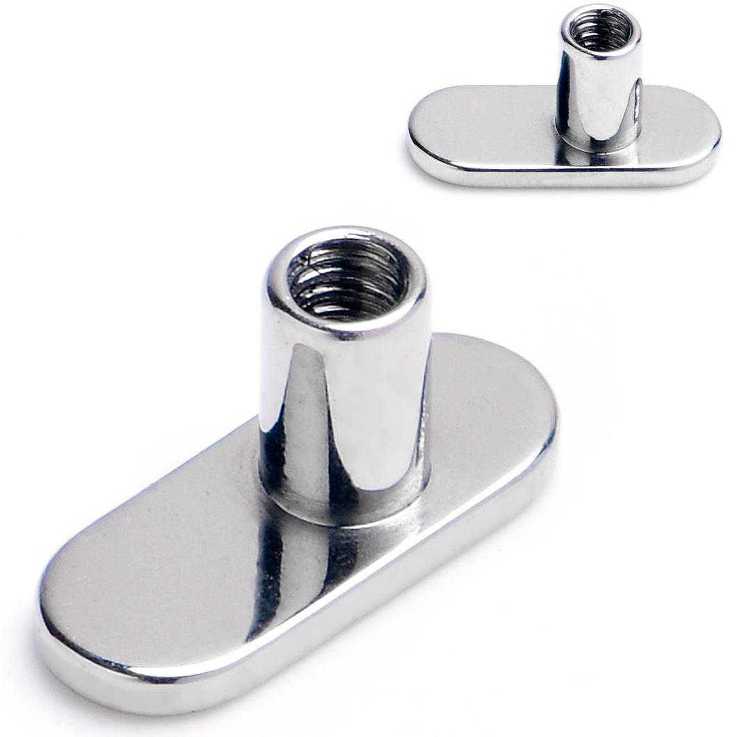 14G 2.5mm Rise No Hole Implant Grade Titanium Dermal Anchor Base