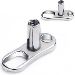 16G 3mm Rise 2 Hole Implant Grade Titanium Dermal Anchor Base