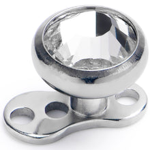 14G 5mm Gem Bezel Top 3 Hole Dermal Implant Grade Titanium Anchor Base