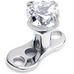 14G 3mm CZ Top 3 Hole Dermal Implant Grade Titanium Anchor Base