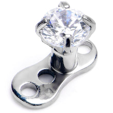 16G 3mm CZ Top 3 Hole Dermal Implant Grade Titanium Anchor Base