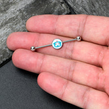 14G Loving Blue Whales Industrial Barbell 38mm