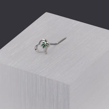 20G 1/4 Palm Tree Love Heart L Shape Nose Ring
