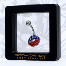 Patriotic Kissy Lips Belly Ring