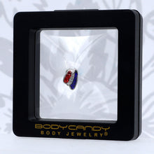 16G 1/4 Red Blue Clear Gem Patriotic Hat Cartilage Tragus Earring