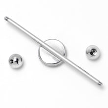 14G Inlay Patriotic Kissy Lips Industrial Barbell 38mm