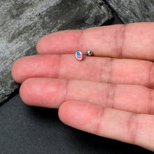 16G 1/4 Heart Flag Patriotic Cartilage Tragus Earring