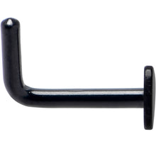 18G 1/4 Black ASTM F-136 Implant Grade Titanium Heart End L Shape Nose Ring
