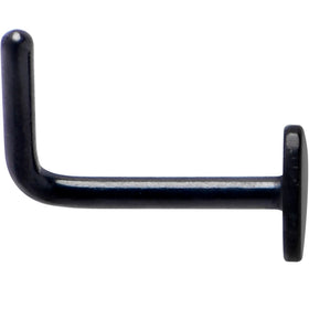 20G 1/4 Black ASTM F-136 Implant Grade Titanium Heart End L Shape Nose Ring