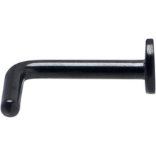 18G 1/4 Black ASTM F-136 Implant Grade Titanium Moon End L Shape Nose Ring