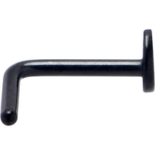 20G 1/4 Black ASTM F-136 Implant Grade Titanium Moon End L Shape Nose Ring