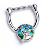 16G 3/8 Mermaid Blue Scale Tail Cartilage Clicker