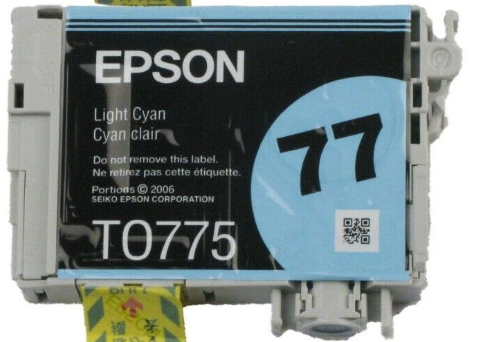 New, Pre-Owned - Epson 77 (T0775) Light Cyan Ink Cartridge