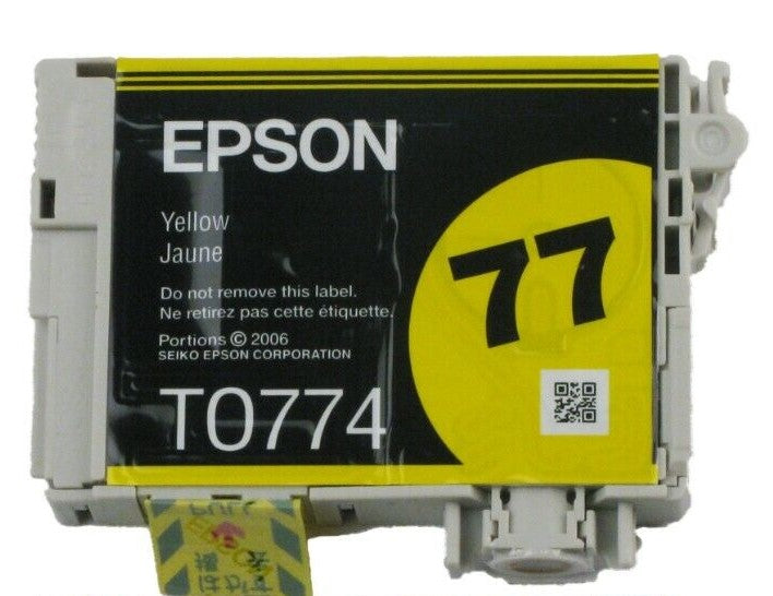 New, Pre-Owned - Epson 77 (T0774) Yellow Ink Cartridge
