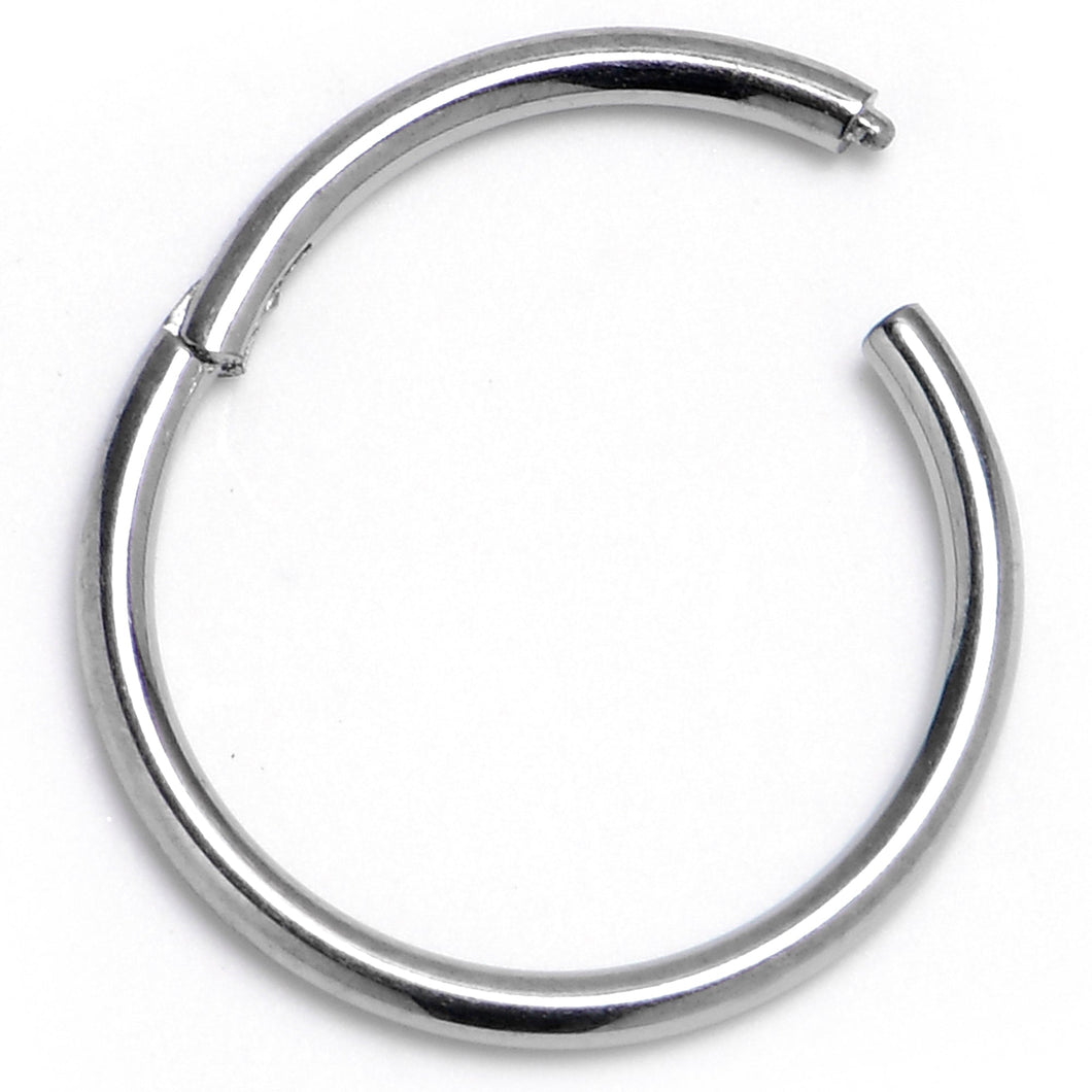 18G 3/8 ASTM F-136 Titainum Precision Hinged Segment Hoop