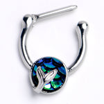 16G 3/8 Mermaid Dark Dark Blue Scale Tail Cartilage Clicker