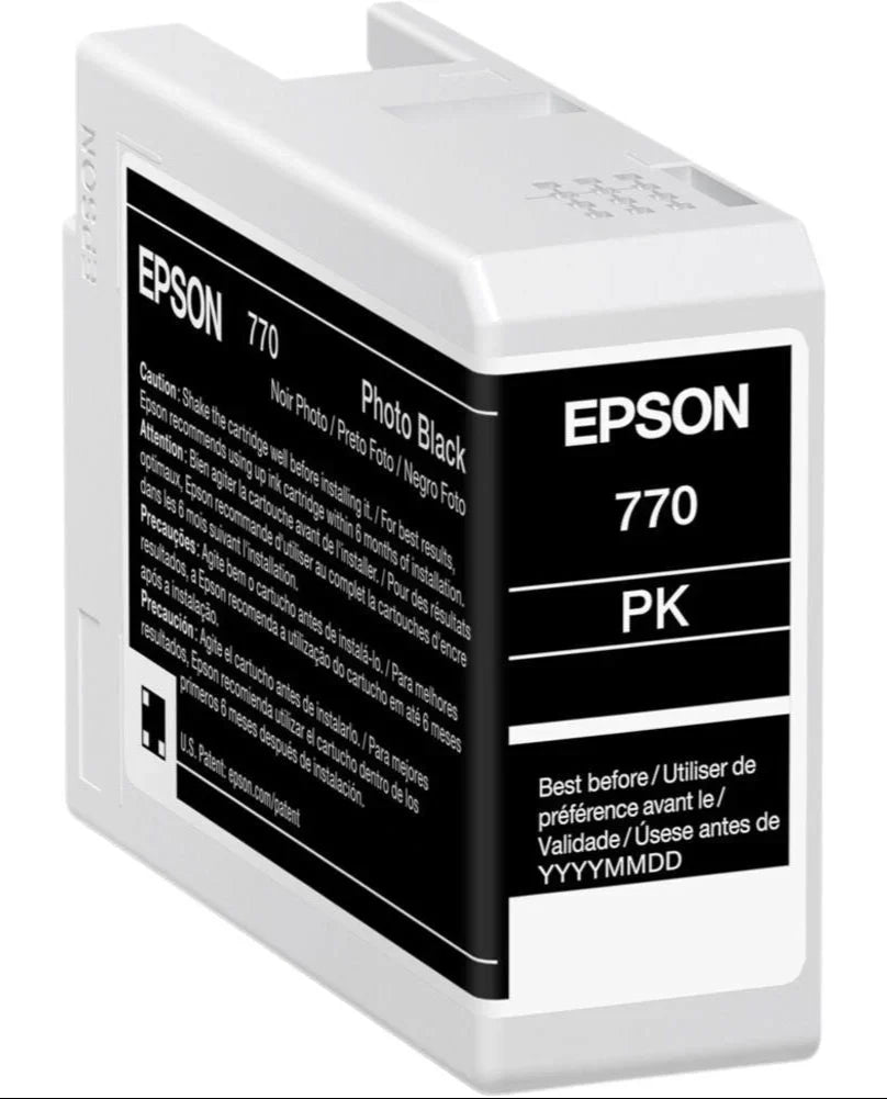 New, Pre-Owned - Epson 770 25ml UltraChrome Photo Black Ink Cartridge, T770120