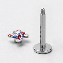 16G 5/16 Patriotic Pinwheel Labret Monroe Tragus