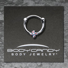 16G 3/8 Patriotic Pinwheel Cartilage Clicker