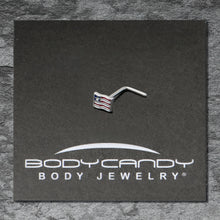 20G 7mm Patriotic Flag L Shape Nose Ring