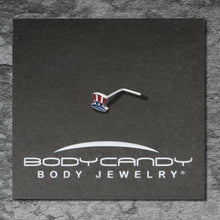 20G 7mm Patriotic Uncle Sam Top Hat L Shape Nose Ring
