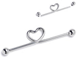 14G Internally Threaded Heart Loop Project Bar 38mm