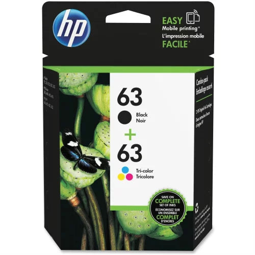 New, Pre-Owned - High Yield HP 63 Black and Tri-Color Ink Cartridge