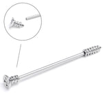 14G Internally Threaded Optical Illusion Industrial Barbell 38mm
