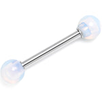 14G 5/8 Opalite Natural Stone Tongue Ring