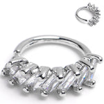 18G 5/16 Princess Cubic Zirconia Bendable Hoop